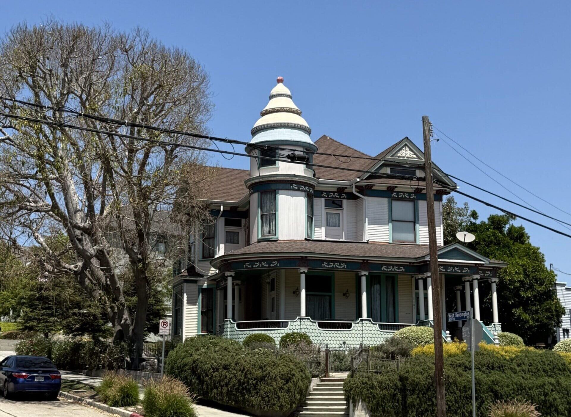 Victorian houses in Angelino Heights Los Angeles one of the city's oldest neighborhoods