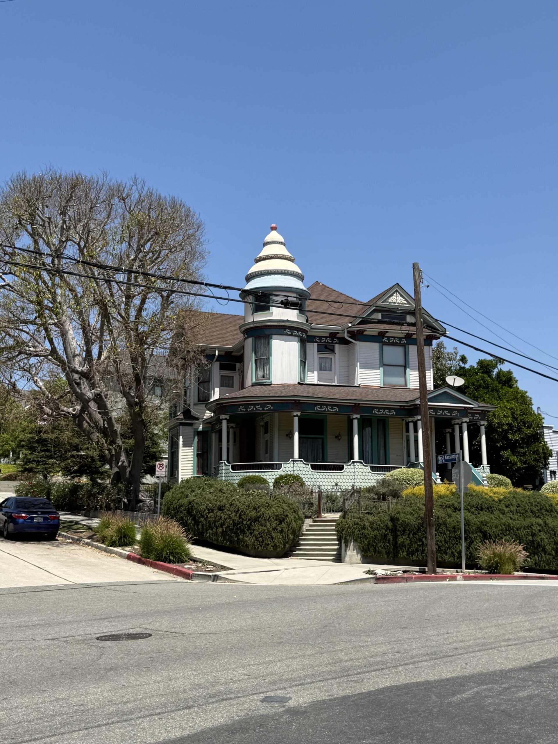 Victorian houses in Angelino Heights Los Angeles one of the city's oldest neighborhoods