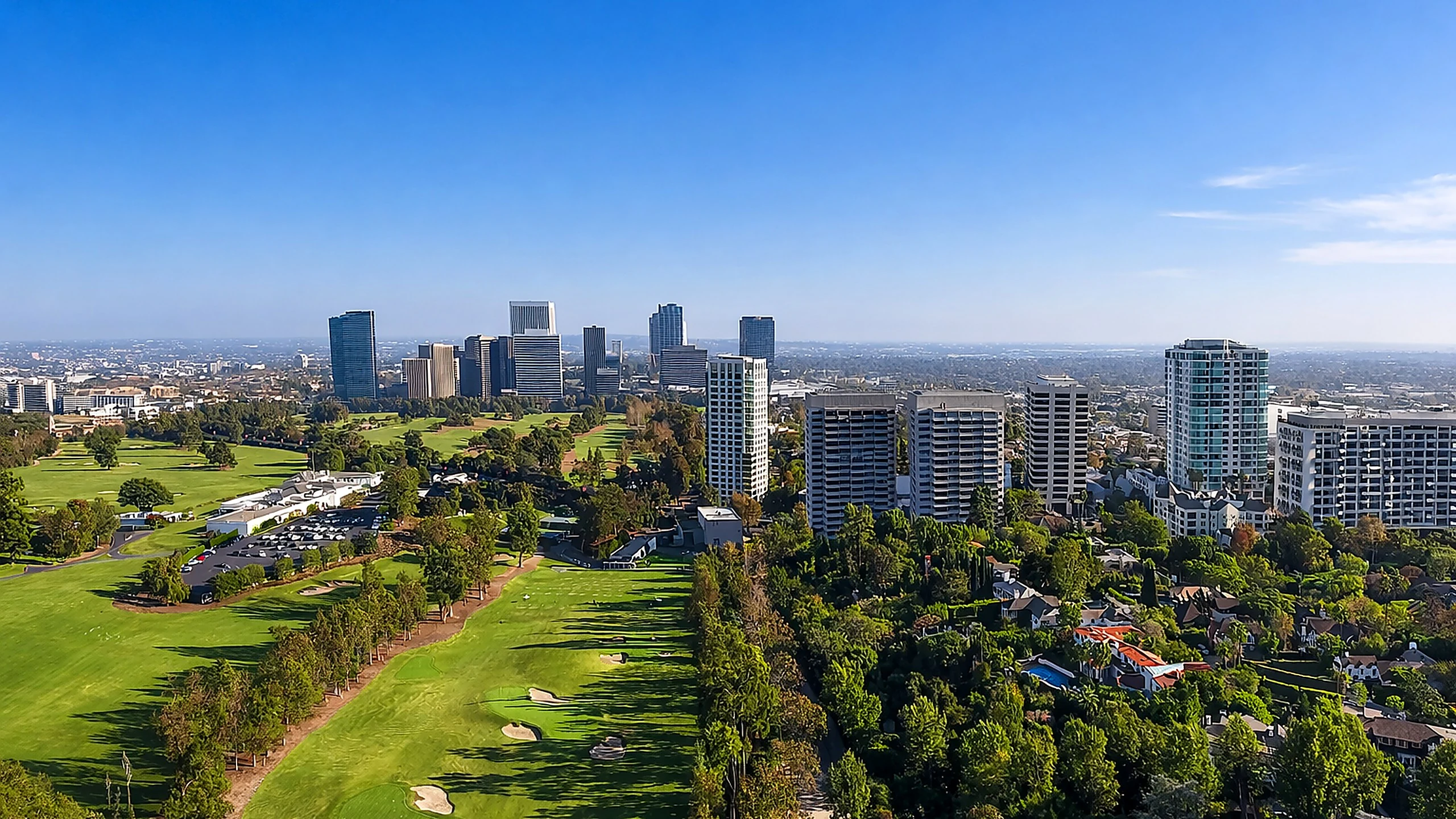 Wilshire Corridor condos view from Los Angeles Country Club