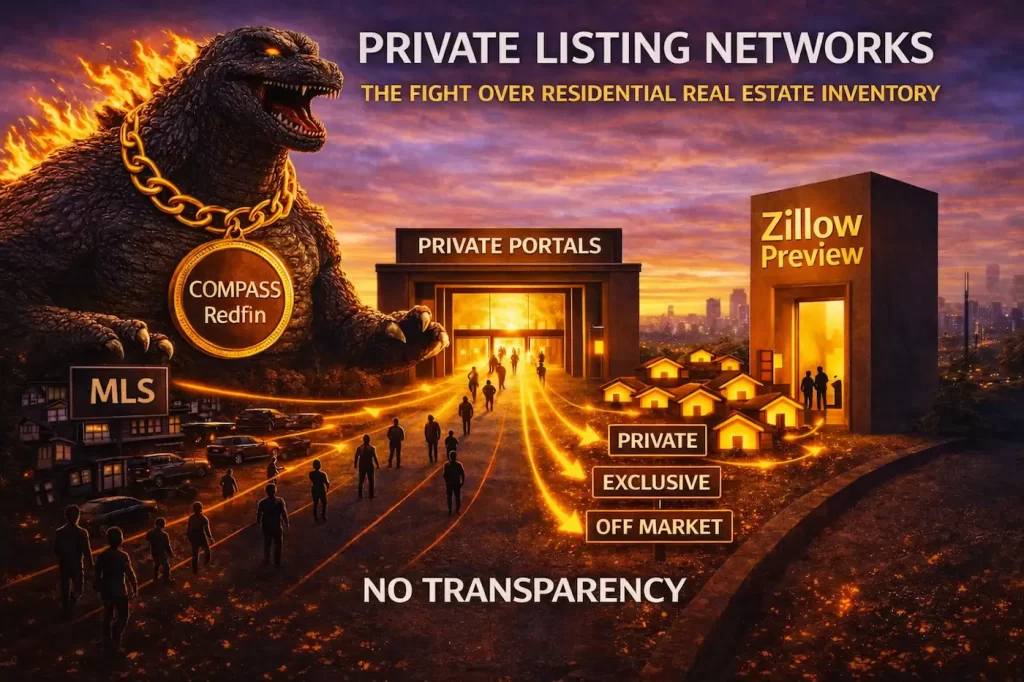 Read more about the article Private Listing Networks | The Fight Over Residential Real Estate Inventory